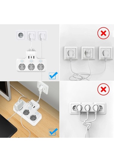 Ganzhoushop Usb Suntek Priz Genişletici Bağlantı 3 En Klemensli