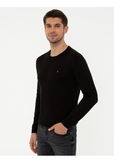 Pierre Cardin Erkek Siyah Triko Kazak 50248582-vr046 Siyah