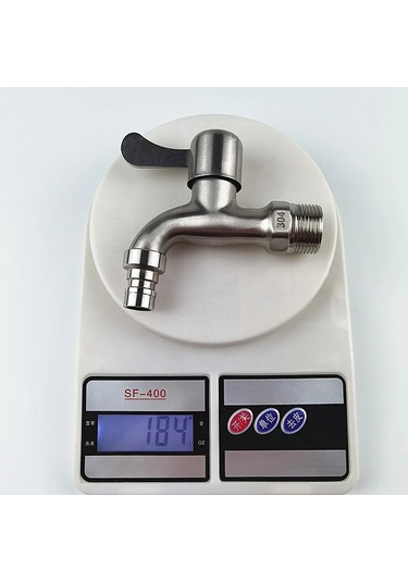 1 Adet Krom Bitmiş Çamaşır Makinesi Açık Bahçe Musluğu Musluk Çok Renkli