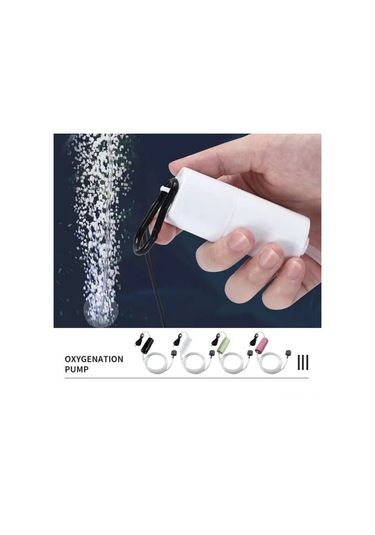 Vkemall Usb Şarjlı Sessiz Akvaryum Oksijen Pompası - Balık Tankı Zirveleyici, Yeşil, Usb Girişli, Küçük Boy, Dış Mekan Uygun