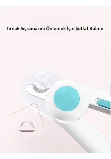 Evcil Hayvan Tırnak Makası Ve Törpü Ergonomik Tasarım Led Işıklı