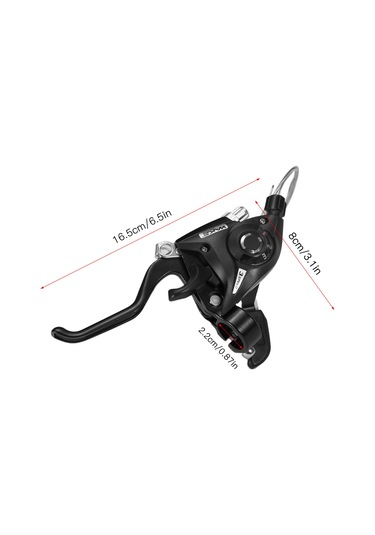 Teltree Alüminyum Alloy Bisiklet Vites Kontrolü Seti - Sol 3 Vites Sağ 7 Vites, Kesin Vites Değişimi, Şeffaf Gösterge, Dayanıklı