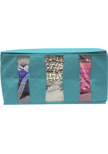 Mavi 2 Adet/takım Saklama Torbaları Asılı Elbise Tutucu Çekmece Kutusu Dolap Organizatör Mavi