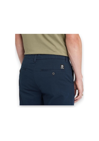 Timberland Tb0a2dfm Claremont Twill Chino Lacivert Erkek Şort Beyaz
