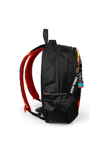 Coral High Kids Siyah Aslan Desenli Üç Bölmeli Okul Sırt Çantası 23671 Siyah