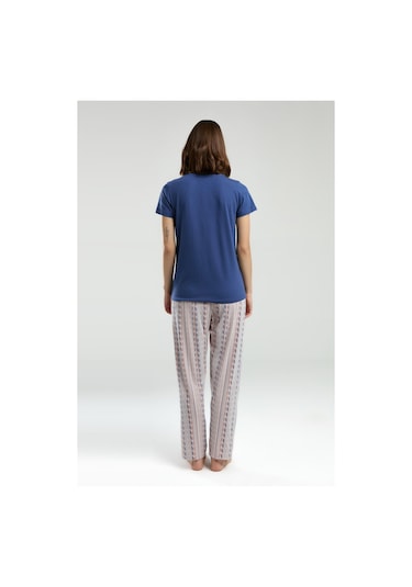 Pierre Cardin Kadın Mavi Pijama Takımı Pc8956-s-v1 Mavi