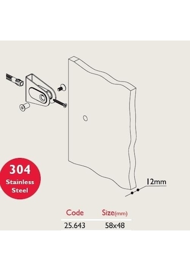 Gürçay Paslanmaz Kabin Bağlantısı U 12Mm