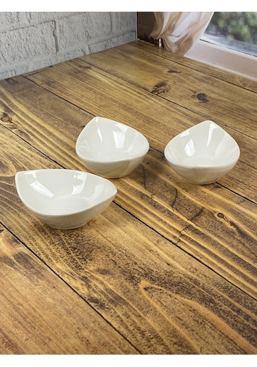 Hometarz 3'lü Seramik Çerezlik Sosluk Kahvaltılık Set