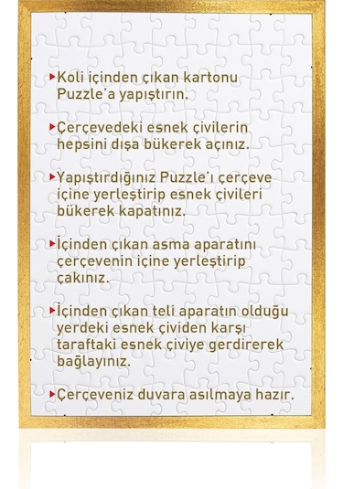 Sar Puzzle Çerçevesi Altın 1000 Parça İçin Ebat 68x48cm