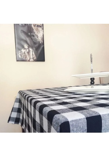 Çok Amaçlı Piknik Masa Örtüsü Sofra Bezi Siyah 150x150