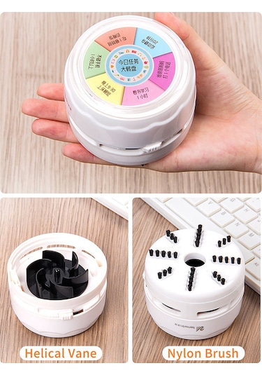 Symbee Mobil Masaüstü Süpürge, Abs Malzeme, 360 Güçlü Emme, Elektrikli Kırıntı Temizleyici, Pil İle Çalışır Pil Yok , Pembe - Dıy Desteği