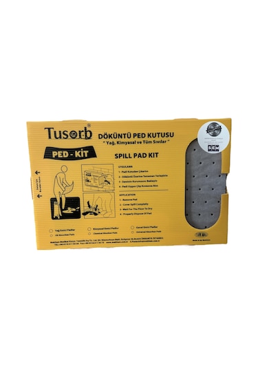 PED-KİT YAĞ VE KİMYASAL DÖKÜNTÜ TEMİZLEME PED 20'li  ( renk: gri