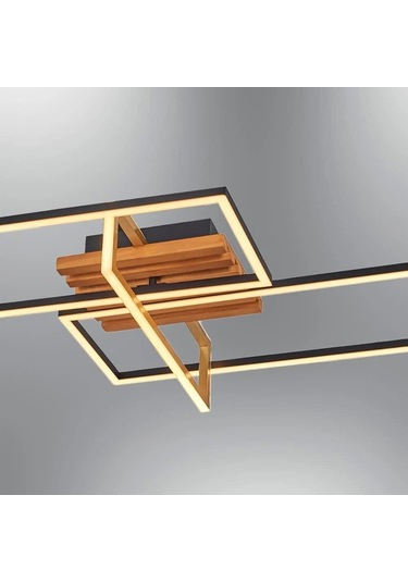 Özcan Aydınlatma 1420-3 Plafonyer Meşe Meşe