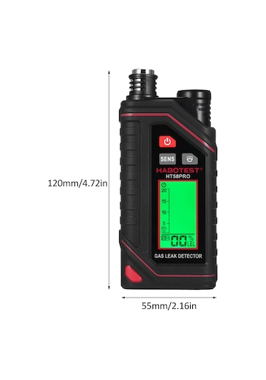 Habotest Ht58pro Şarj Edilebilir Doğal Gaz Dedektörü Siyah