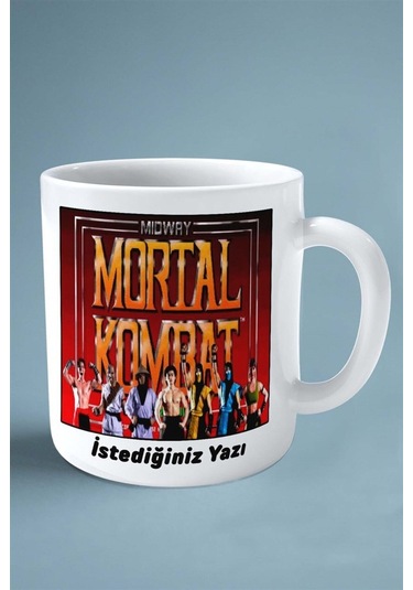 Mortal Kombat Oyun Baskılı Kupa Bardak Çift Taraflı Baskı Kişiye Özel Model 12 Çok Renkli