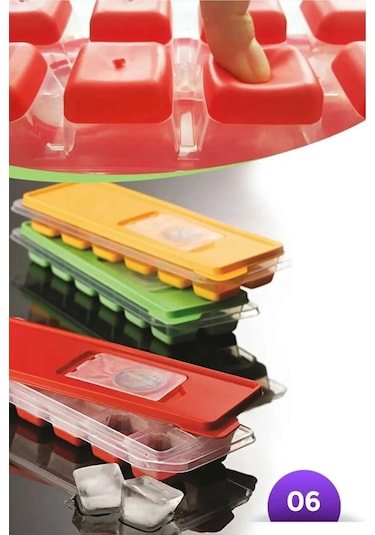 Yapışmaz Silikon Buz Kalıbı Bas Çıkar Slikon Buz Kalıbı Küp Buz K