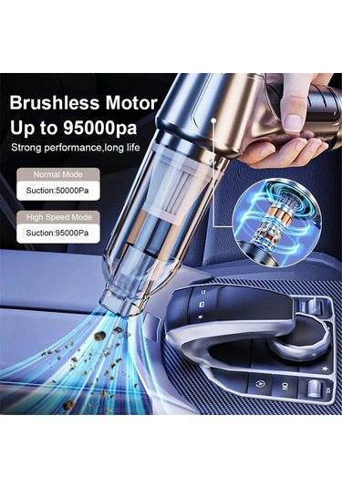 Yifomall Güçlü 19000pa Emişli Kablosuz Araç Ve Ev Temizleme Şarjlı El Süpürgesi - 4000mah Batarya 111 Karakter