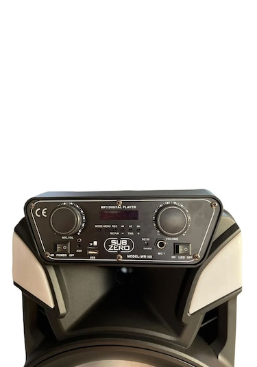 Bluetooth Hoparlör Speaker Karaoke Mikrofonlu Süper Bas Hoparlör 2x30w Büyük Boy Tekerlekli 5400mah