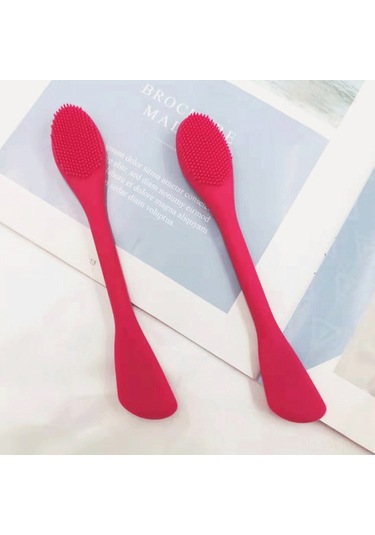 Vkemall Çift Uçlu Silikon Yüz Maskesi Fırçası - Yıkama Ve Masaj İçin Pratik Bakım Aracı
