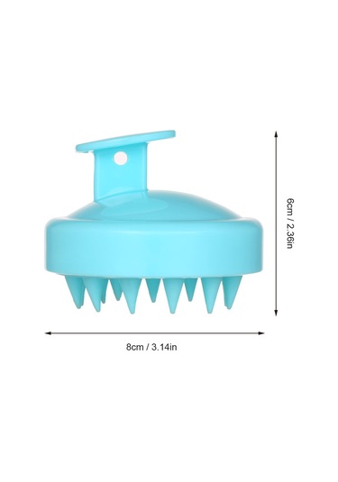 Singree Yumuşak Silikon Saç Yıkama Fırçası - Kafa Masajı Ve Temizlik Aracı - Ev Ve Kuaför Kullanıma Uygun - Siyah Normal