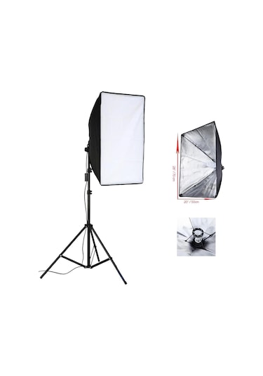 Softbox 50 x 70 CM Lambalı Sürekli Işık + 200 CM Ayak