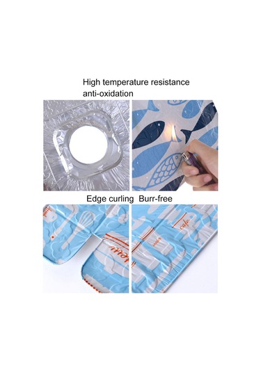Sones 2 Adet Gazlı Ocak Koruyucu Folyo Isıya Dayanıklı Kir Önleyici Astar Temizlik Mutfak Aletleri Matı