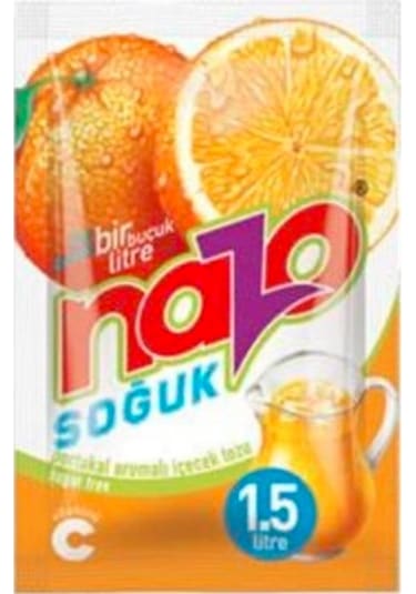 Nazo Portakal Aromalı İçecek Tozu 9 G
