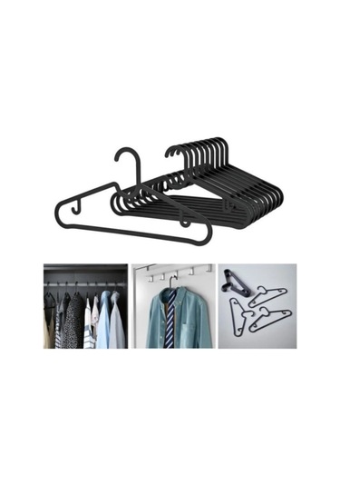 Sengenegel Spruttig Askı Siyah Esnek Plastik 10 Adet Karışık