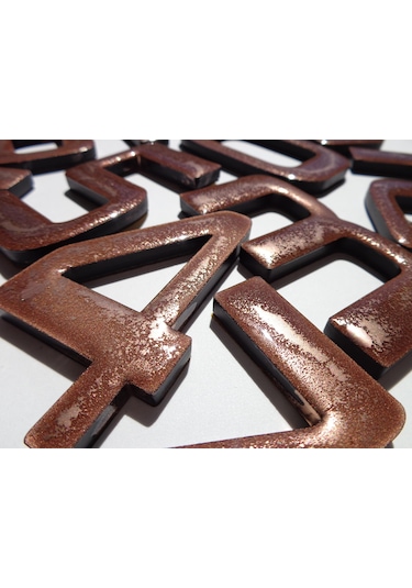 15 Cm Bakır Eskitme Kapı Daire Villa Bina Birim Numarası No:1