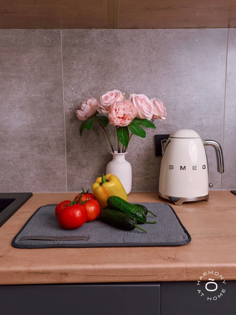 Tohomu Emici Bulaşık Kurutma Paspası 348115492 Gri