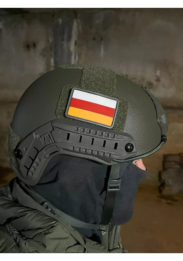 Tactochno Pvc Şerit "osetya Bayrağı" Zeytin Yeşili Fonlu 197879485