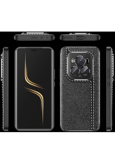 Prolysus Honor Magic6 Pro Kılıf Deri Desenli En Kaliteli Silikon Kılıf