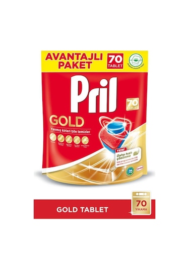 Pril Gold Bulaşık Makinesi Deterjanı 4 x 70 Tablet