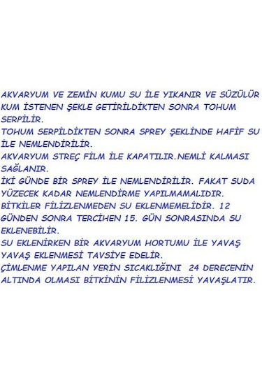 Akvaryum Bitkisi Canlı Su yoncası 5.000++ Adet Tohum