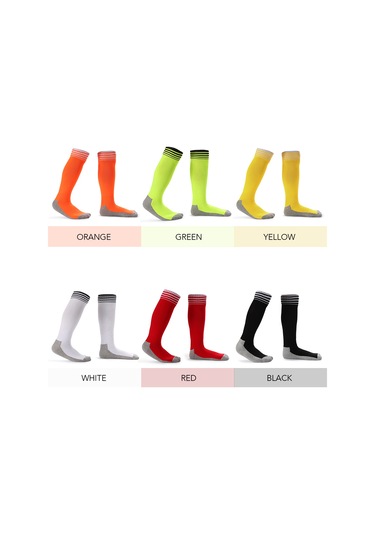 Yuntech01 8-14 Yaş Çocuklar İçin Nefes Alabilen Ve Kaymayan Futbol Çorapları Çok Renkli