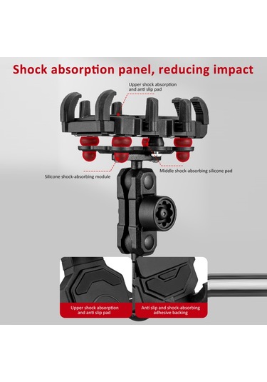 Shineyee Motosiklet Telefon Tutucu Tutucu Motosiklet Cep Telefonu Tutucu Hırsızlığa Karşı 360 Dönebilen Motosiklet Gidon Tutucu