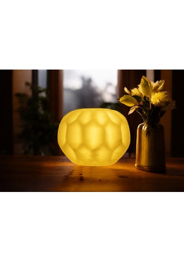 Fener Mum Petek Krem Kavun Kokulu Dekoratif Mum