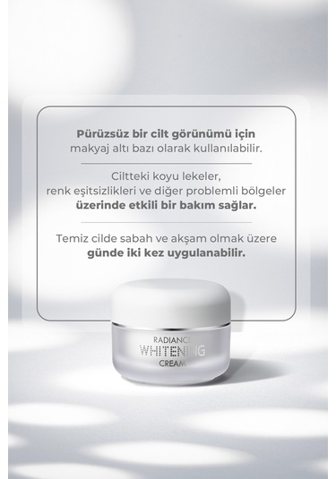 Verobene Radiance Whitening Kore Leke Karşıtı Nemlendirici Krem 50 ML