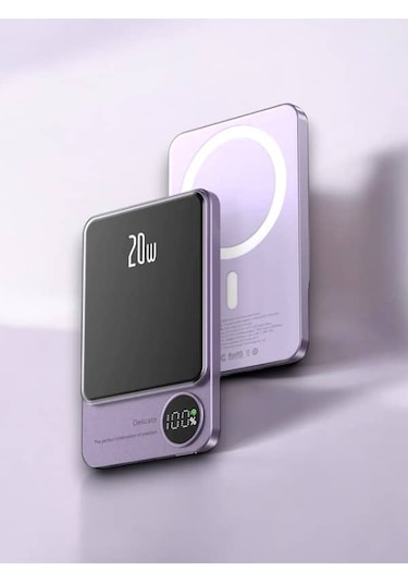 Geniş Uyumluluklu 10.000 Mah Magsafe Kablosuz Hızlı Şarj Powerbank Çok Renkli