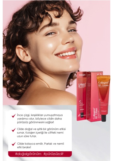 Collagen Bb Cream Mükemmel Kapatıcılık Sunan Yoğun Nem & Doğal Görünüm Etkili Bb Cream Light - Medium