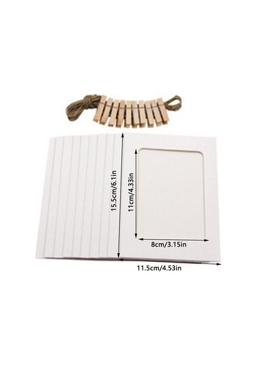 Kendin Yap Kraft Kağıdı Resim Çerçeveleri Ev Dekorasyonu Klipsli Kombinasyon Kağıt Çerçeve Fotoğraflar Albümü