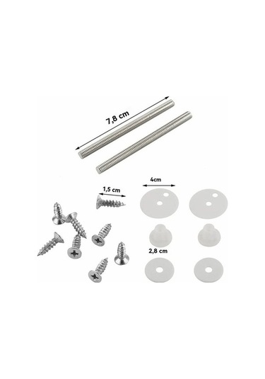 Tongxida Ganzhoushop Çinko Alaşımlı Klozet Kapağı Menteşeleri 2'li Set - Gümüş, Dayanıklı Tasarım Gümüş