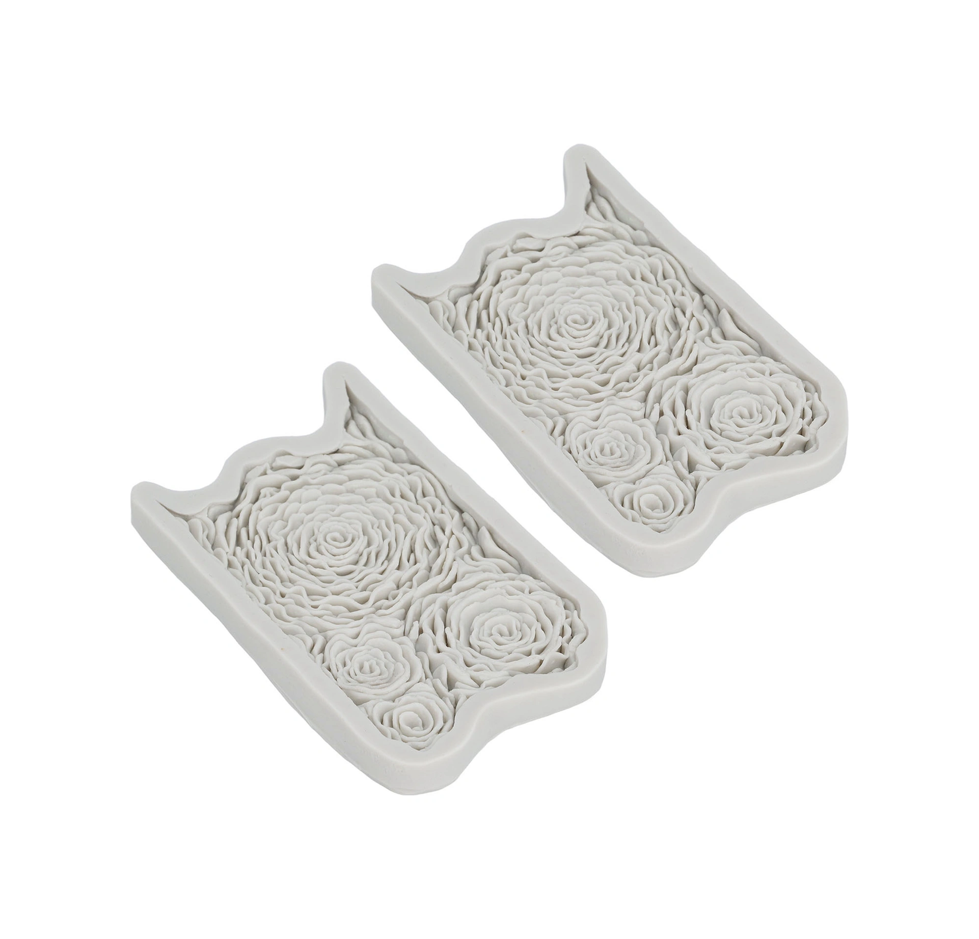 Wezone 2 Adet Gül Desenli Silikon Kalıp - Pasta, Çikolata, Fondant Ve El Sanatları İçin Yeniden Kullanılabilir, Anti Yapışkan Ve Isı Dayanıklı Diğer