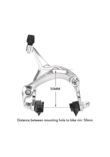 Ön/arka Fixie Bisiklet Freni Kiti Yol Bisiklet Kruvazörü Fren Seti Bisiklet Kaliper Fren Kiti Yan Çekme Fren Seti, Kaliper Fren Bisikleti, Gümüş