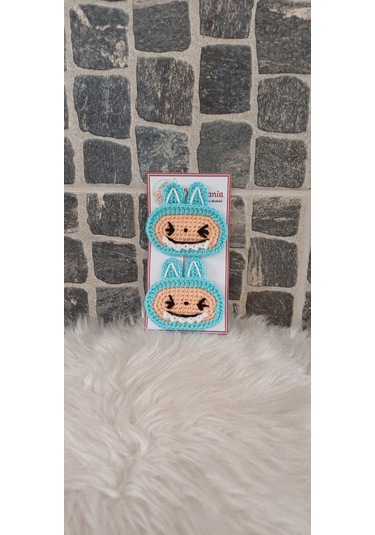 Örgümania Labubu Çıtçıtlı Toka- 7 Cm Mavi