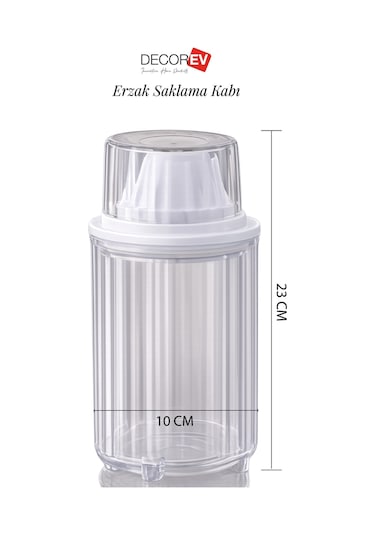 Decorev 3lü Erzak Saklama Kabı Br-6818 1300 Ml Şeffaf