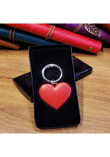 River World Anahtarlık Kırmızı Kalp Metal