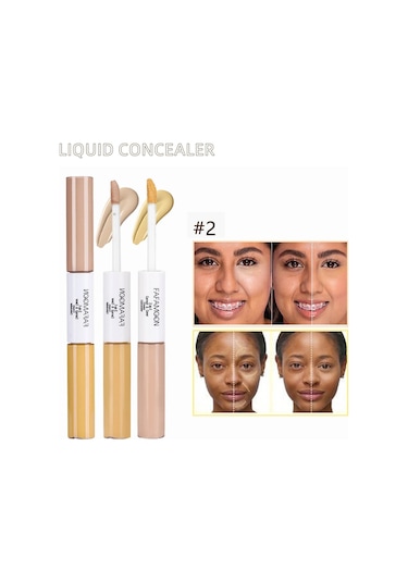 Sıvı Kapatıcı Çift Uçlu Nemlendirici Su Geçirmez Kapak Koyu Halkalar Yüz Renk 02 8ml C01