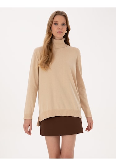 Pierre Cardin Kadın Bej Kazak /triko 50316385-vr011 Bej