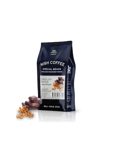 Nish Coffee Çikolata Badem Aromalı Filtre Kahve 250 G
